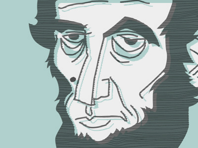 Honest Abe design illustration president