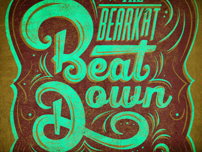 Bearkat Beat Down design illustration t shirt type