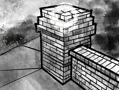 The Missing Brick brick illustration ipad procreate treasure