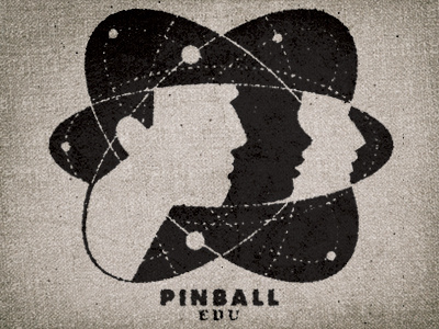 Vintage Design identity logo mark pinball