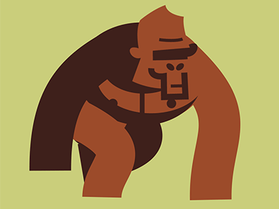 Walk Cycle Test animation character design gorilla illustration test