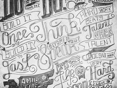 Type sketch for a Motto Poster by RaiseNoChicken on Dribbble