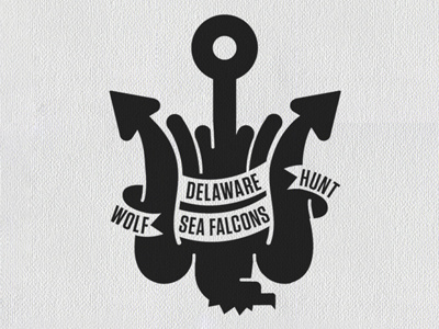 Sea Falcons design illustration logo t shirt