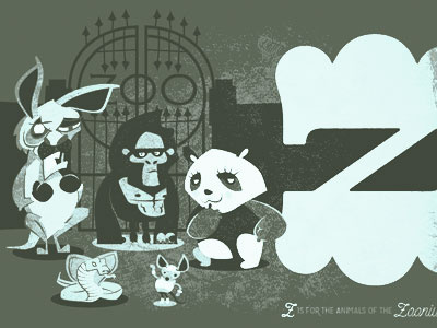 Z is for Zooniverse characters design illustration mighty boosh