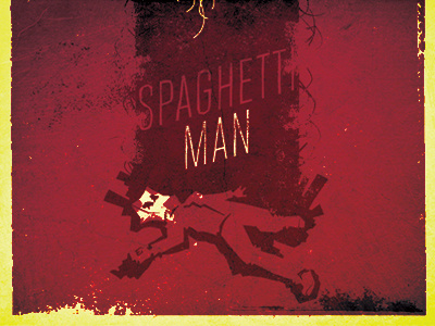 Spaghetti Man design film illustration poster spaghetti texture type