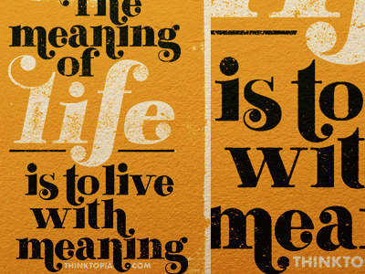 The Meaning of Life design poster quote type