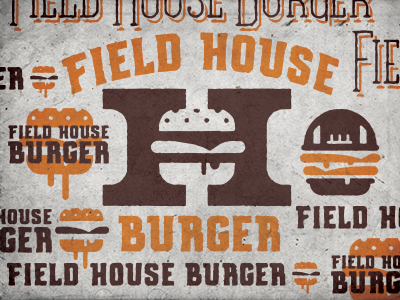 FHB burger football identity logo