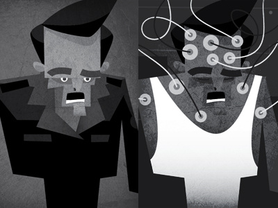 Split Screen animation character design illustration reality twilight zone