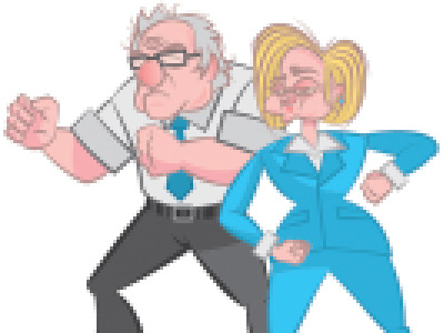 What if they teamed up though? animation bernie characters design hillary illustration president