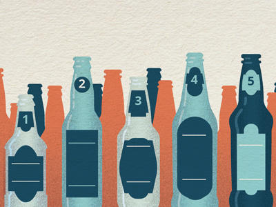 Bottles beer bottles design illustration shapes. labels silhouettes