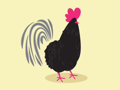 Peeky animation character chicken design hen