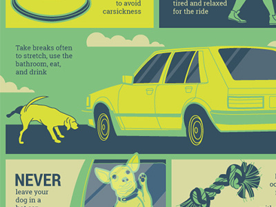 Pull Over car design dog infographic pee