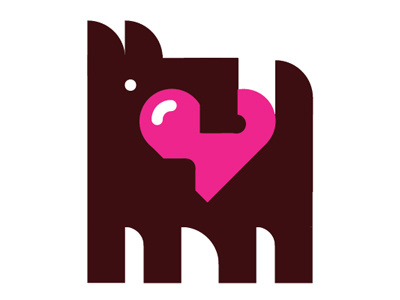 Adoption logo revised design dog icon illustration logo