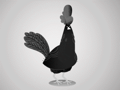 Boufont Character Test animation character chicken design hen illustration