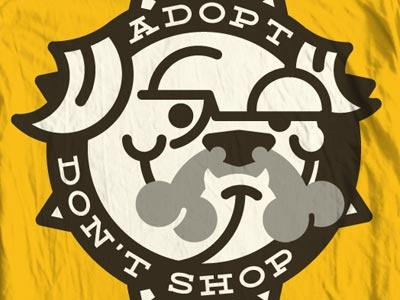 Adopt Don't Shop animal adoption design illustration shirt type