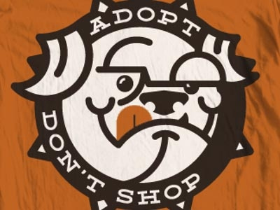 Adopt Don't Shop V2 cute design dog illustration t shirt