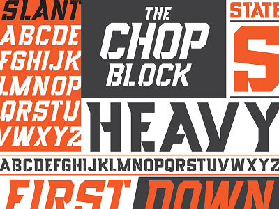 Chop Block Heavy and Slant design font letters type typeface typigraphy