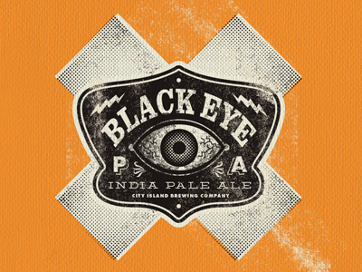 Black EYE PA (heh, get it?) beer design label packaging type