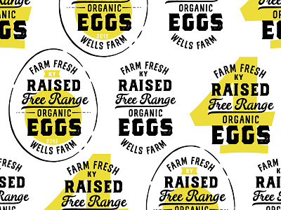 Free Range Eggs Anyone? design illustration logo type vintage