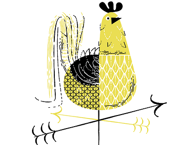 And the chicken that lay those eggs… chicken design feather illustration strokes