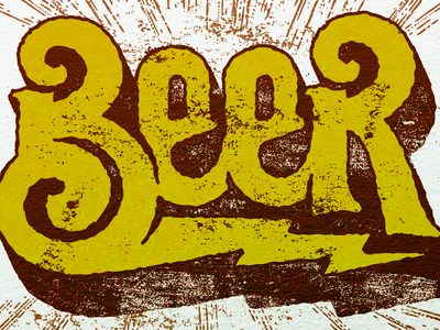 Beer. Just beer. vintage type design