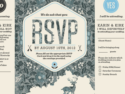 Invite Time design illustration kentucky type wedding