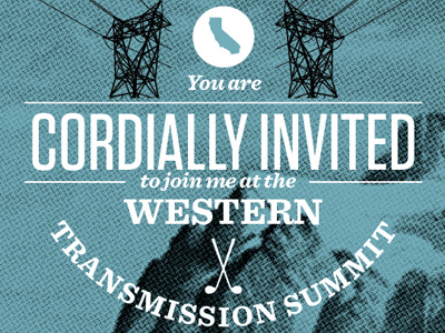 Western Summit Invite california design golf invitation type