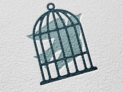 A little something bird cage design illustration logo