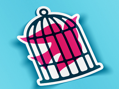 Cage Free bird branding cage design identity illustration logo prison vector