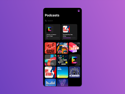 Shadow app apple design ios minimal playback podcast ui