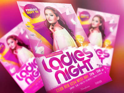 Ladies Night Flyer artist club concert dance music design disco dj dubstep electro electro dj event flyer graphics design ladies ladies night party print psd redsanity template