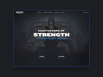 Westside Barbell Homepage Design barbells brand extension branding strength strength training web design weightlifting