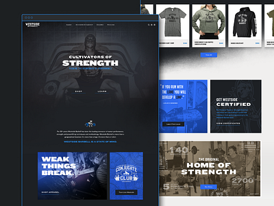 Westside Barbell Homepage brand extension branding strength strength training web design