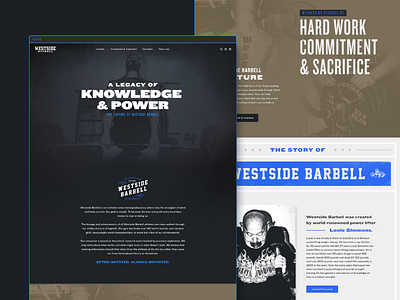 Westside Barbell History brand extension strength strength training web design