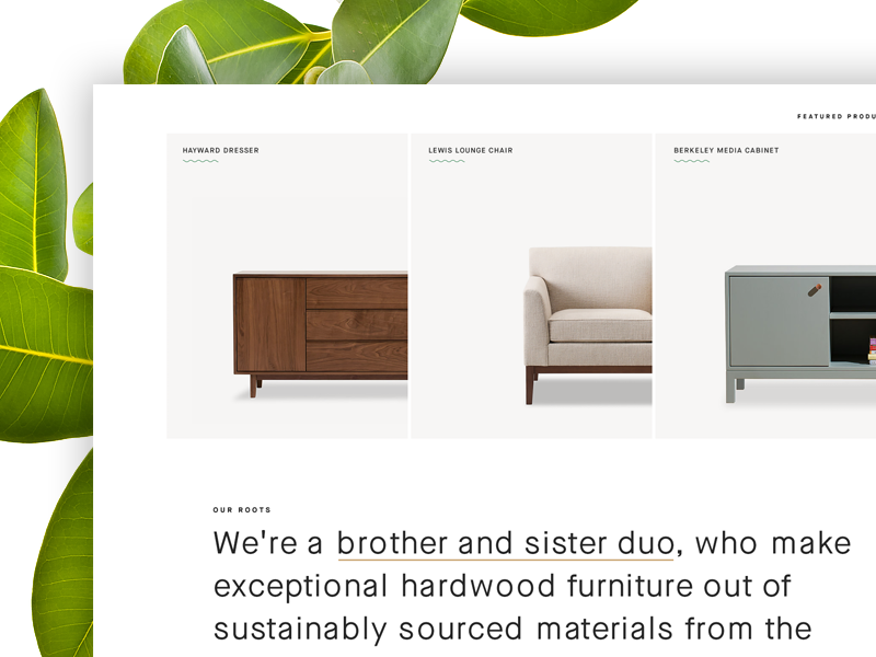 Furniture Detail design web