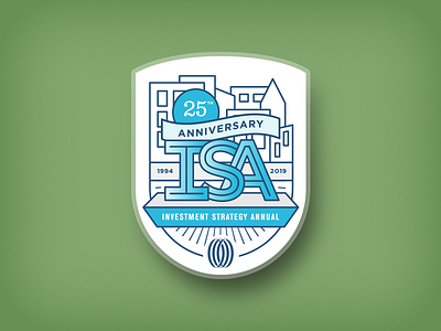 ISA Badge annual report badge design illustration line art minimal vector