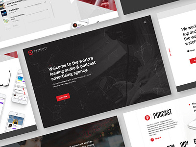 Ad Results Media V2 creative direction design agency particles podcast ux ui design web design