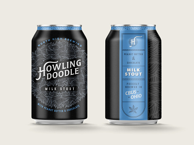 Howling Doodle Milk Stout Beer Can