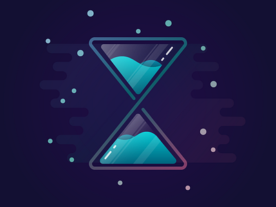 Hourglass blue first glass hour hour glass stars time wallpaper