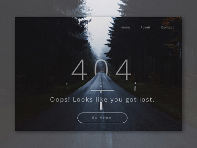 Daily UI #008 404 page