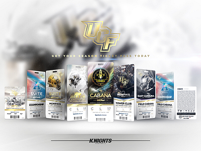 UCF Football Tix '17 football knights sports ticket design tickets ucf