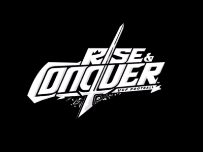 Rise & Conquer football knights logo mograph orlando sports sword ucf