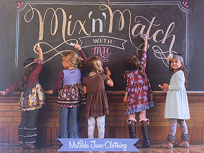 Mix 'n' Match Catalog book catalog chalkboard clothing hand drawn lettering type typography