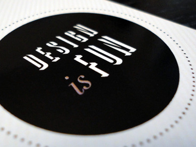 Design is Fun business card circle identity typography