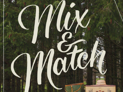 Mix & Match hand drawn lettering type typography