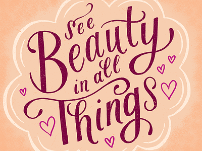 See The Beauty drawing hand drawn illustration lettering type