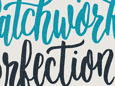 Patchwork Perfection drawing hand drawn lettering type