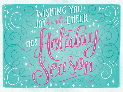 Holiday Card art card christmas drawing hand lettering holiday lettering