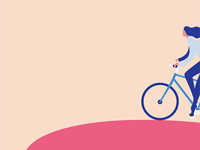 a Girl, a Bike & a Dream! animation bike girl illuatration