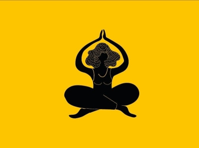 Yoga illustration logo yellow yoga yoga logo yoga pose yoga studio